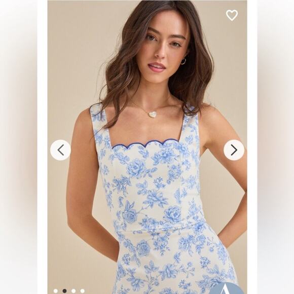 Altar’d state Kaylee blue floral mini dress XS excellent condition dressy - Picture 2 of 8